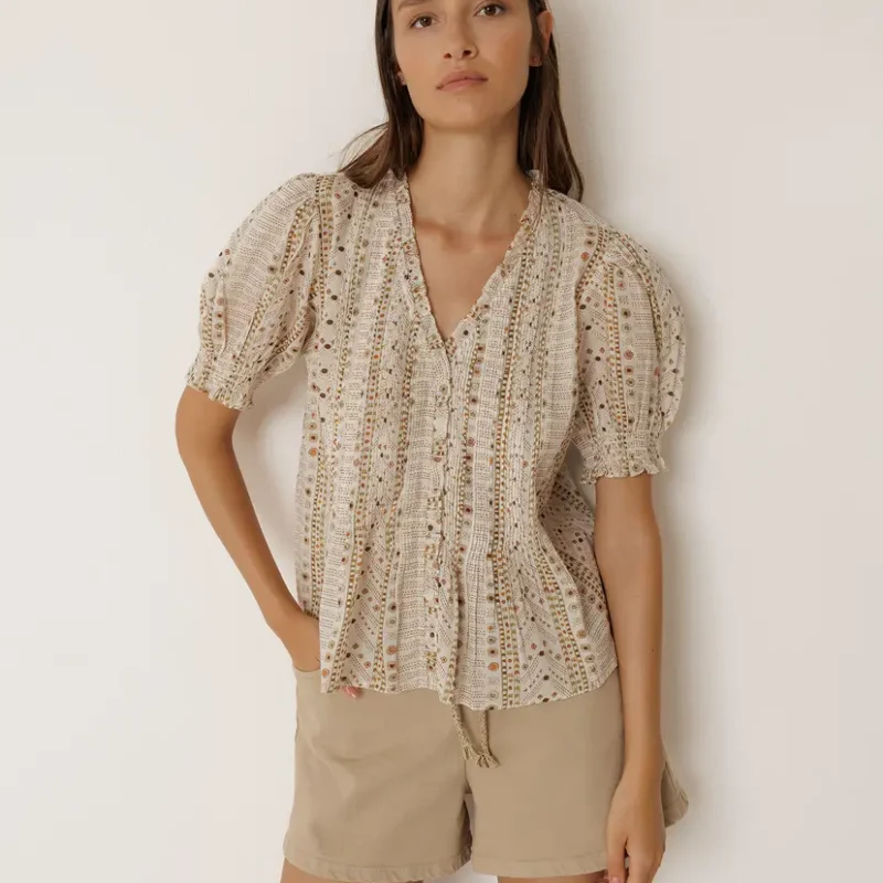 Indi&Cold bluse m/kort ærme