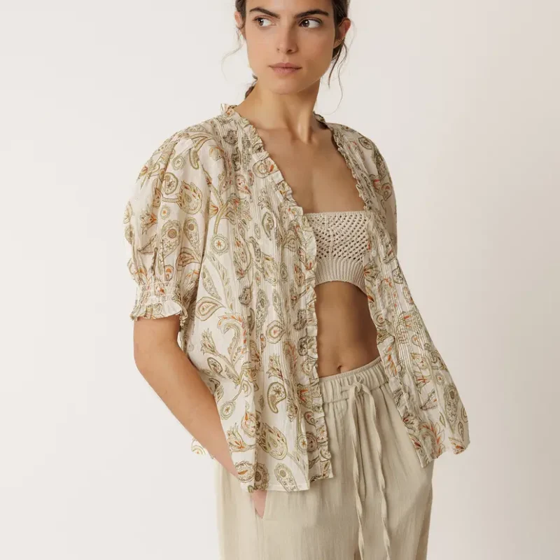Indi&Cold bluse m/kort ærme