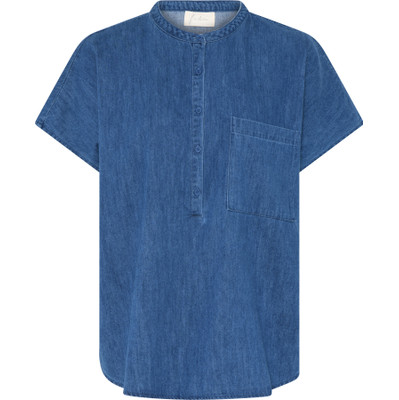 Frau Colombo denim top clear blue