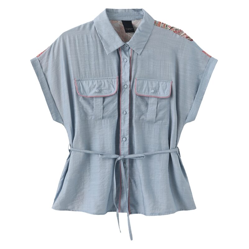 One two luxzuz bluse blå