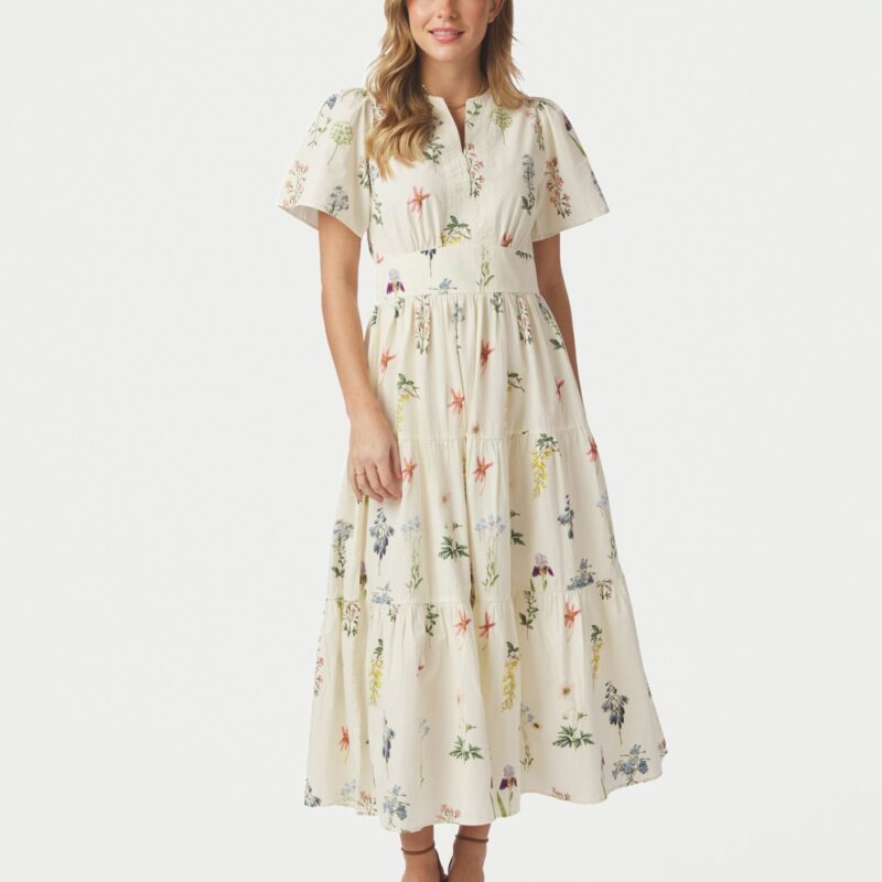 Neo Noir Gardena Flower kjole creme