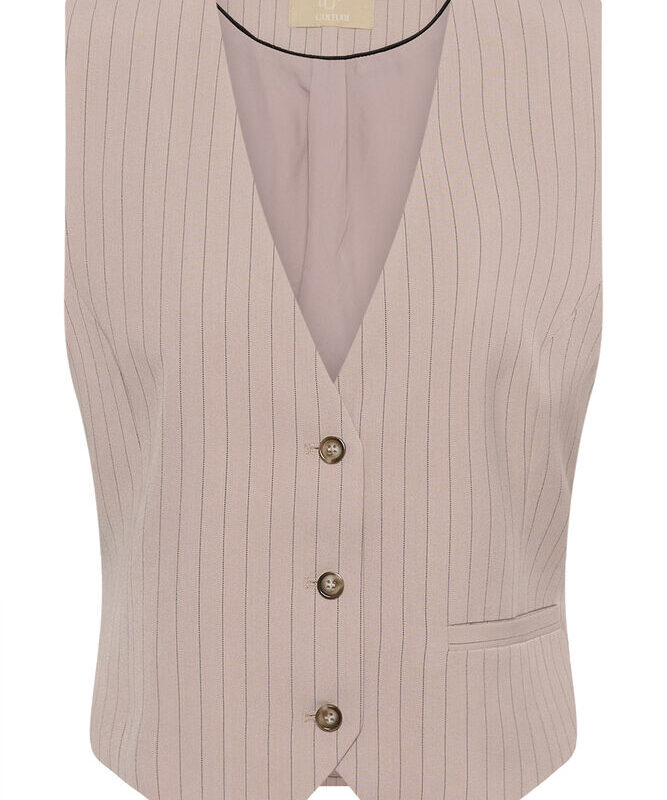 Culture Cæcilie vest rosa m/strib
