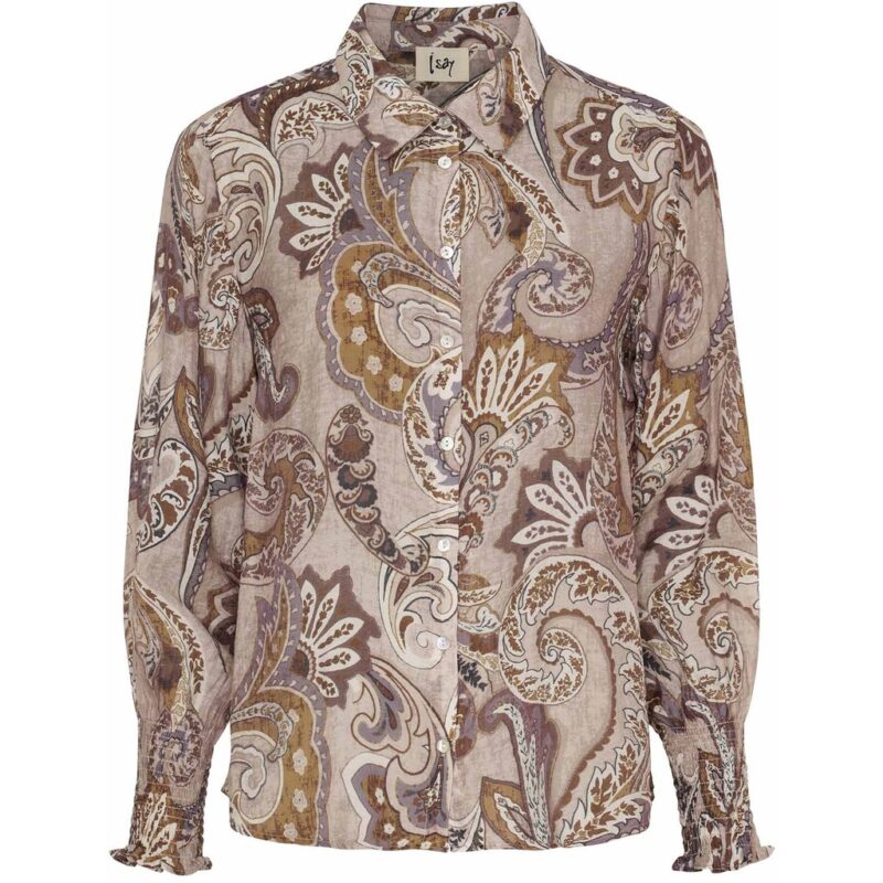 Isay Lotta bluse Taupe Paisley