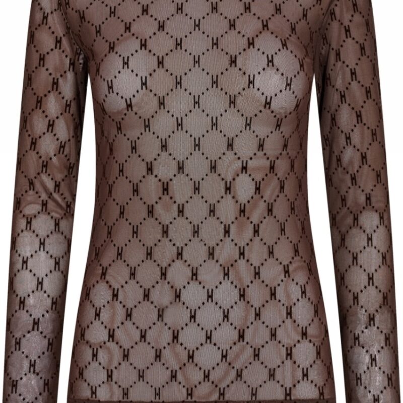 Hype the Detail mesh bluse brun