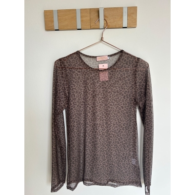 Three M mesh bluse leopard