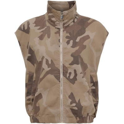 Marta Silver vest beige camo