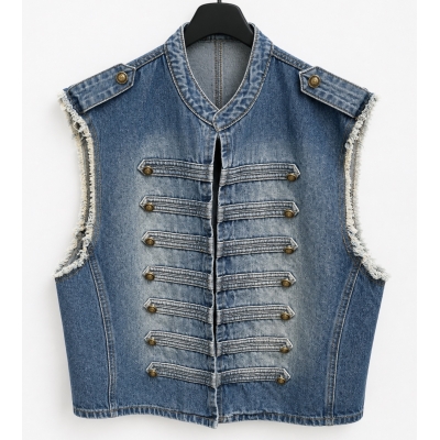 Marta Holiday denim vest