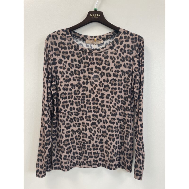 Marta leo bluse brun