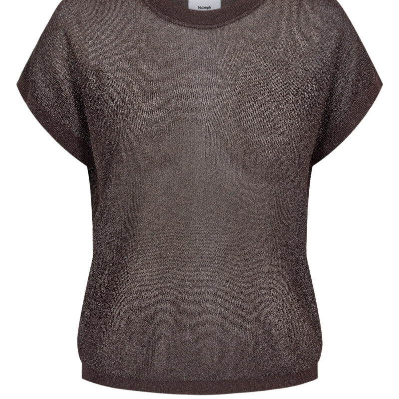 Numph pullover k/æ brun